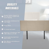 Linen Fabric Double Bed Headboard Bedhead - Beige
