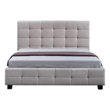 Linen Fabric Queen Deluxe Bed Frame Beige