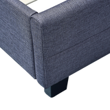 Linen Fabric King Deluxe Bed Frame Grey