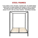 4 Four Poster Double Bed Frame