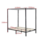 4 Four Poster Queen Bed Frame