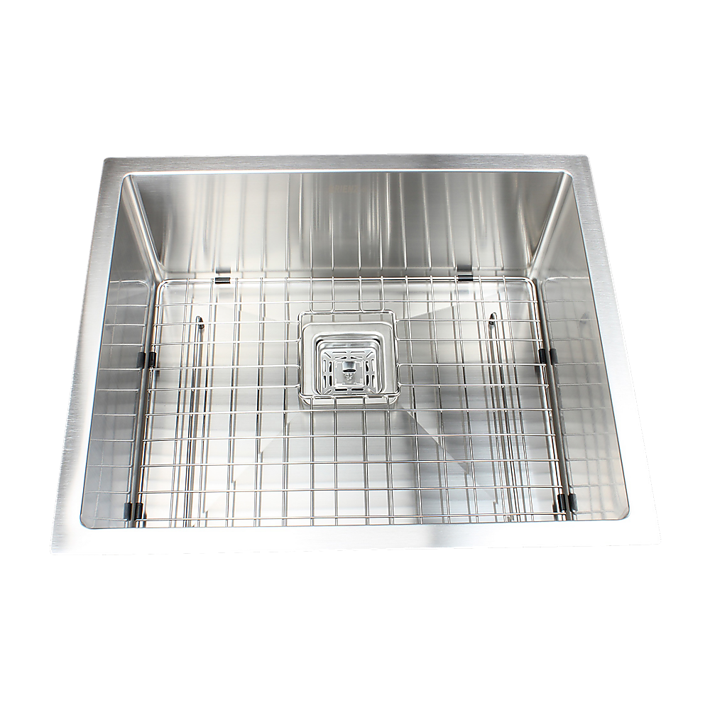 550x455mm Handmade 1.5mm Stainless Steel Kitchen Sink with Waste and Grid