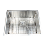 550x455mm Handmade 1.5mm Stainless Steel Kitchen Sink with Waste and Grid