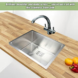 550x455mm Handmade 1.5mm Stainless Steel Kitchen Sink with Waste and Grid