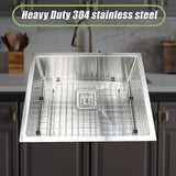 550x455mm Handmade 1.5mm Stainless Steel Kitchen Sink with Waste and Grid