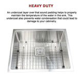 550x455mm Handmade 1.5mm Stainless Steel Kitchen Sink with Waste and Grid