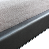 Double PU Leather Deluxe Bed Frame Black