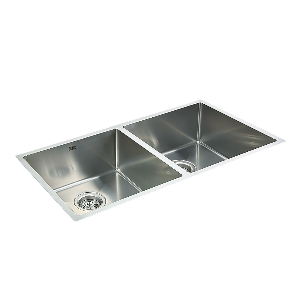 865x440mm Handmade Stainless Steel Undermount / Topmount Kitchen Sink with Waste