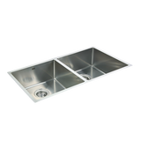 865x440mm Handmade Stainless Steel Undermount / Topmount Kitchen Sink with Waste