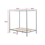 4 Four Poster Queen Bed Frame