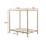 4 Four Poster Queen Bed Frame