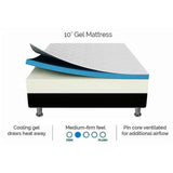 Queen 25cm Gel Memory Foam Mattress – Dual-Layered Comfort with CertiPUR-US® Certified Foam