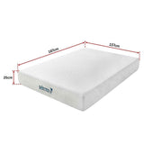 Double 25cm Gel Memory Foam Mattress – Dual-Layered Comfort with CertiPUR-US® Certified Foam