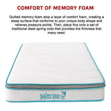 King Single 20cm Hybrid Mattress – Memory Foam and Innerspring Support