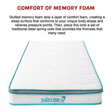 Single 20cm Hybrid Mattress – Memory Foam and Innerspring Support