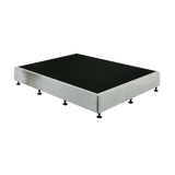 Palermo Queen Ensemble Bed Base Platinum Light Grey Linen Fabric