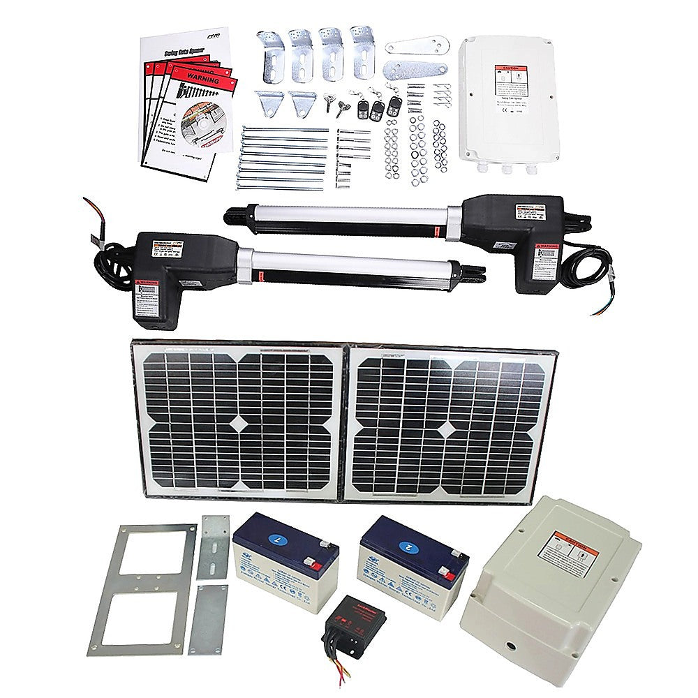1000KG 20W Solar Double Swing Auto Motor Remote Gate Opener