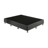 Palermo Queen Ensemble Bed Base Platinum Graphite Linen Fabric