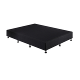 Palermo Queen Ensemble Bed Base Midnight Black Linen Fabric