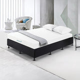 Palermo Queen Ensemble Bed Base Midnight Black Linen Fabric