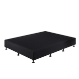 Palermo King Single Ensemble Bed Base Midnight Black Linen Fabric