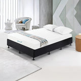 Palermo King Single Ensemble Bed Base Midnight Black Linen Fabric