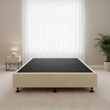 Palermo King Single Ensemble Bed Base Platinum Natural Sand Linen Fabric