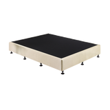 Palermo King Single Ensemble Bed Base Platinum Natural Sand Linen Fabric