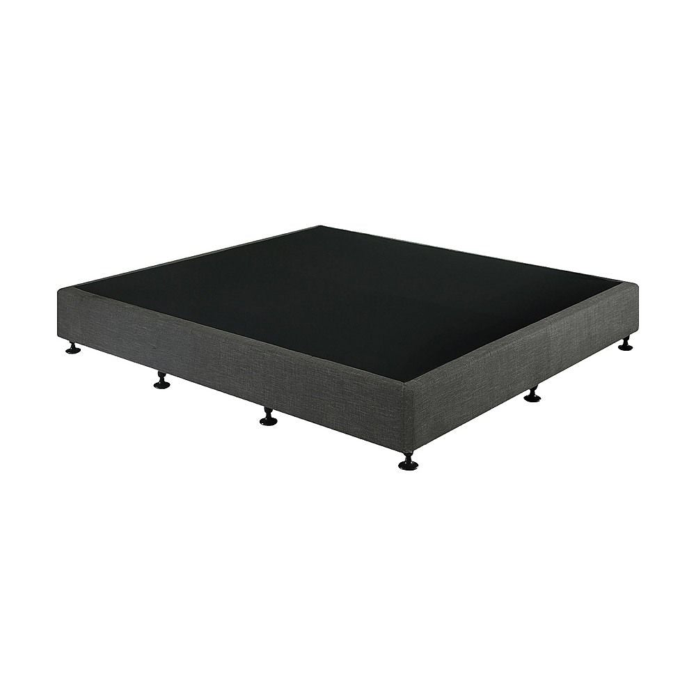Palermo King Single Ensemble Bed Base Platinum Graphite Linen Fabric