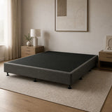 Palermo King Ensemble Bed Base Platinum Graphite Linen Fabric