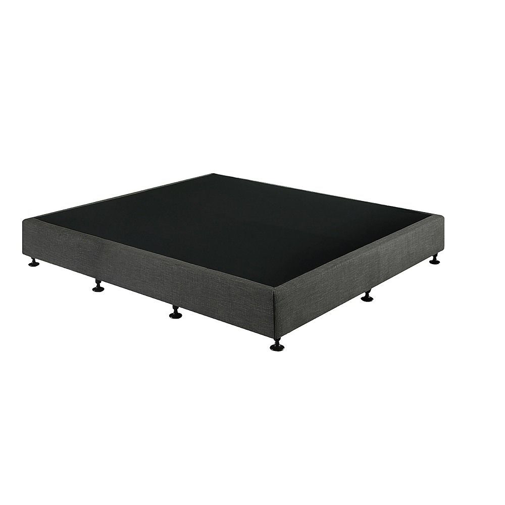 Palermo King Ensemble Bed Base Platinum Graphite Linen Fabric