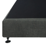 Palermo King Ensemble Bed Base Platinum Graphite Linen Fabric