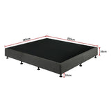 Palermo King Ensemble Bed Base Platinum Graphite Linen Fabric