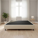 Palermo King Ensemble Bed Base Platinum Natural Sand Linen Fabric