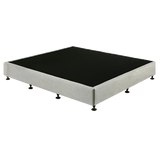 Palermo King Ensemble Bed Base Platinum Light Grey Linen Fabric