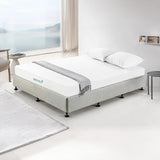 Palermo King Ensemble Bed Base Platinum Light Grey Linen Fabric