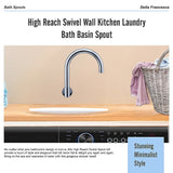 High Reach Swivel Wall Kitchen Laundry Bath Basin Spout