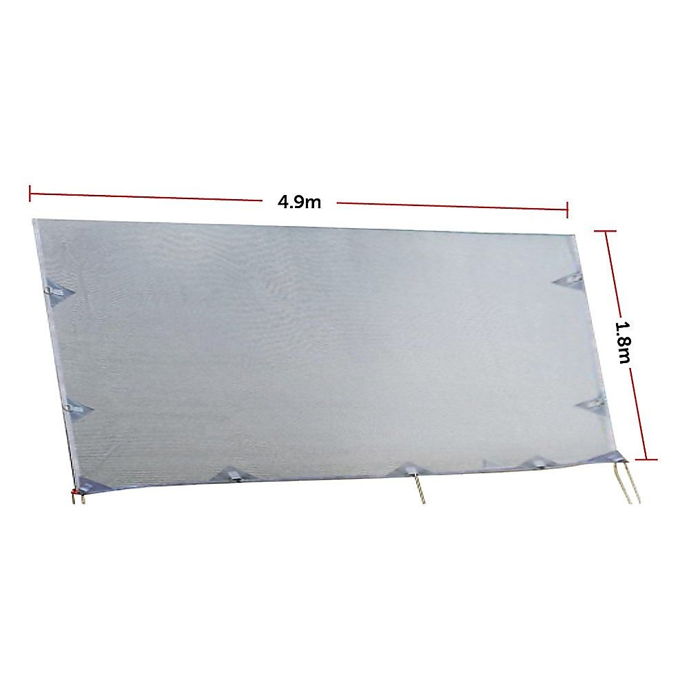 Caravan Privacy Screen – 4.9x1.8m Side Screen for Roll-Out Awnings