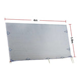 4m Caravan Privacy Screen Side Sunscreen Sun Shade for 14' Roll Out Awning