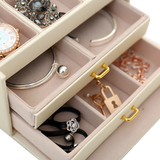 Jewellery Storage Box Girls Ring Necklace Display Organiser Case For Neat Accessory Storage