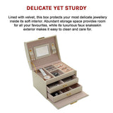 Jewellery Storage Box Girls Ring Necklace Display Organiser Case For Neat Accessory Storage