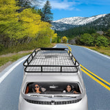 Universal Roof Rack Basket - Car Luggage Carrier Steel Cage Vehicle Cargo