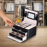 Jewellery Storage Box – Organiser Case for Rings, Necklaces and Accessories Display