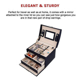 Jewellery Storage Box – Organiser Case for Rings, Necklaces and Accessories Display