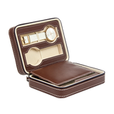 4 Watch Box Display Travel Case PU Leather