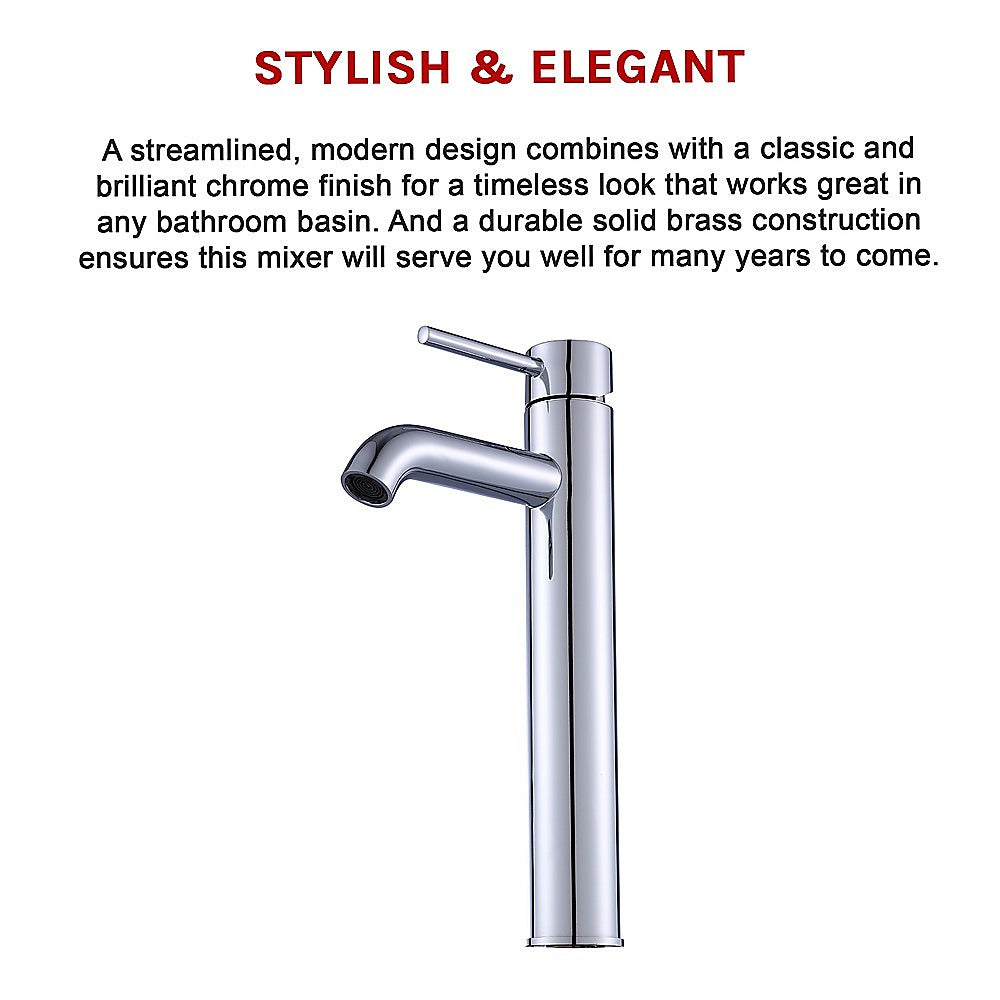 Tall Basin Mixer Tap Faucet -Kitchen Laundry Bathroom Sink