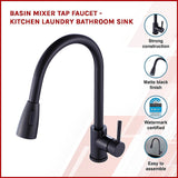 Basin Mixer Pull-Down Tap Faucet -Kitchen Laundry Bathroom Sink