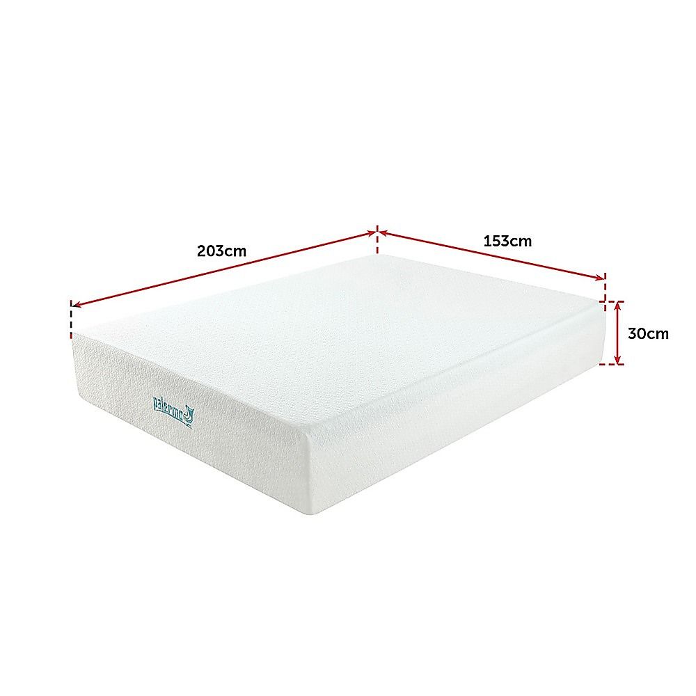 Queen 30cm Green Tea Memory Foam Mattress – Cooling Comfort with CertiPUR-US® Certified Foam