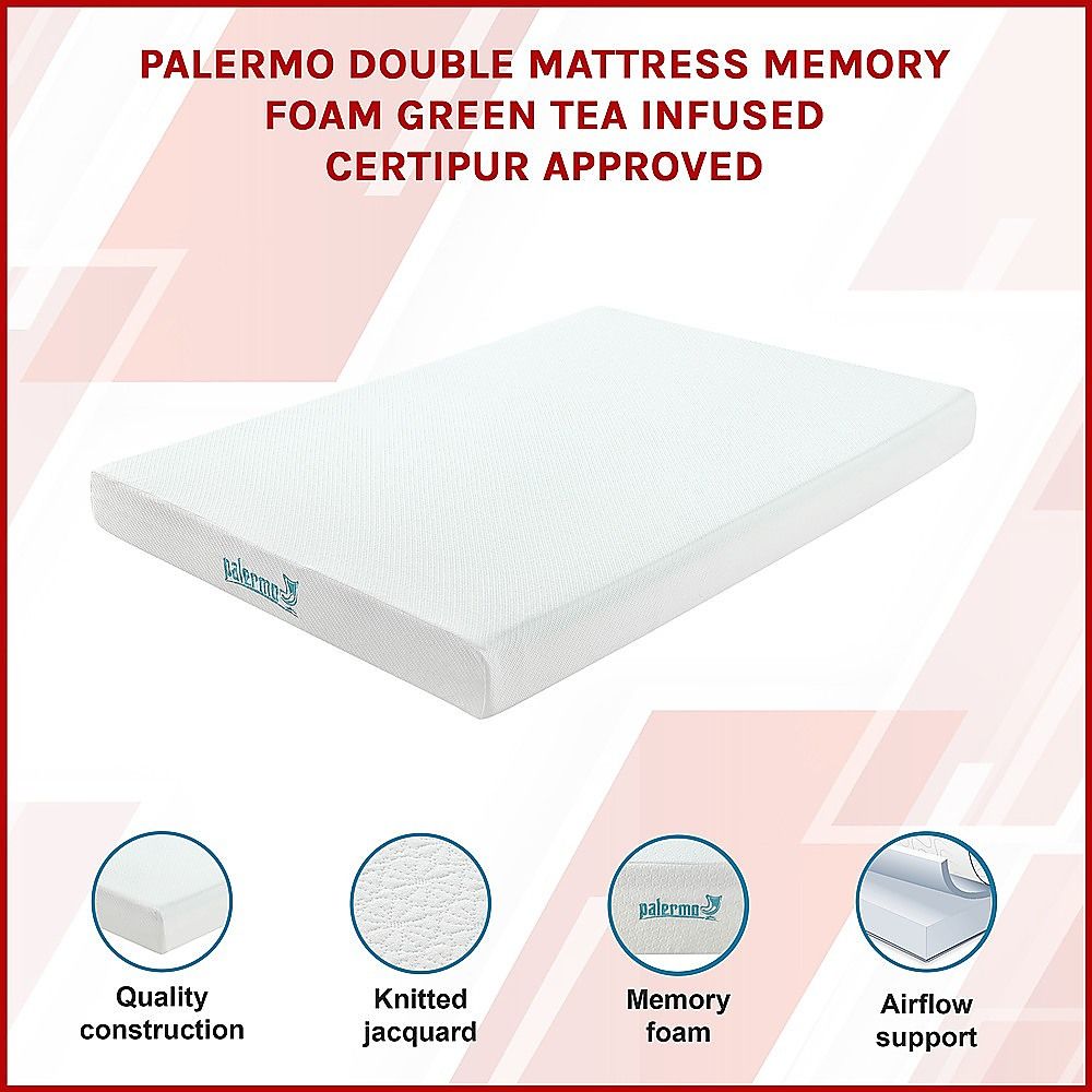 Double Green Tea Memory Foam Mattress – Cooling Comfort with CertiPUR-US® Certified Foam