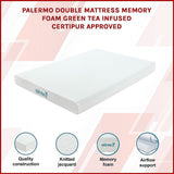 Double Green Tea Memory Foam Mattress – Cooling Comfort with CertiPUR-US® Certified Foam